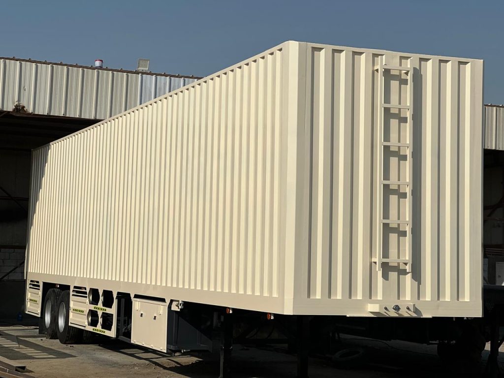 Box trailer built for secure transport in the UAE
