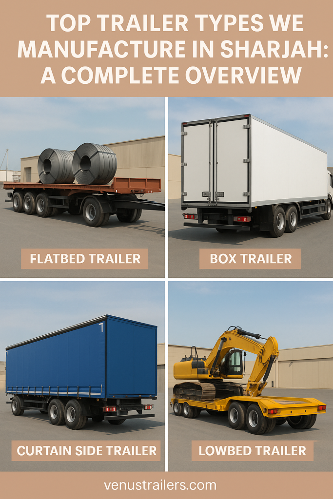 custom trailers UAE Flatbed trailer loaded with steel coils at a construction