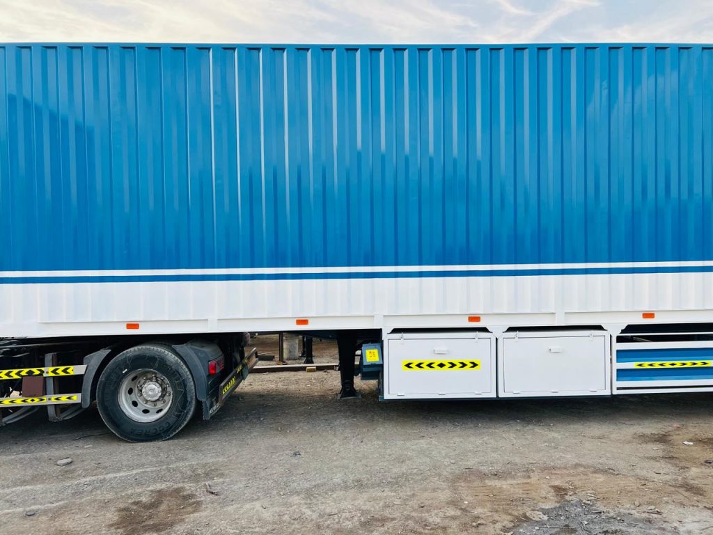 Box trailer manufacturing for cargo transport by Venus Trailers Manufacturing in Sharjah
